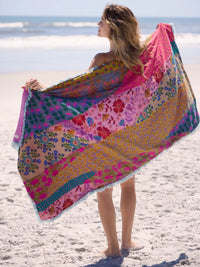 Shabana Beach Towel - Garden Waves-view 1