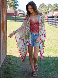 Soleil Tassel Kimono - Handkerchief Mix-view 1