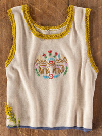 Beaded Sweater Tank - Horses-view 1