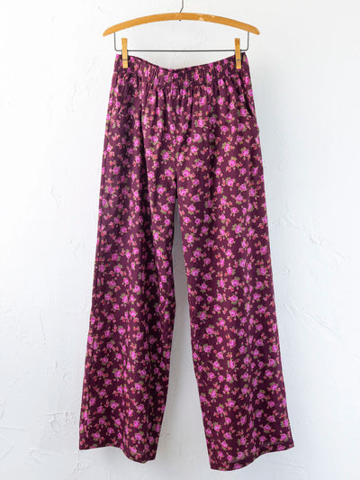 Mix & Match Cotton Pajama Pants - Porto Ditsy Merlot-view 1