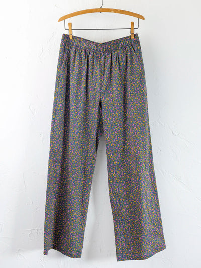 Mix & Match Cotton Pajama Pants - Mari Ditsy Navy-view 1