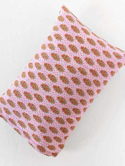 Mix & Match Cotton Pillowcase, Single - Pink Polka Dot-view 1