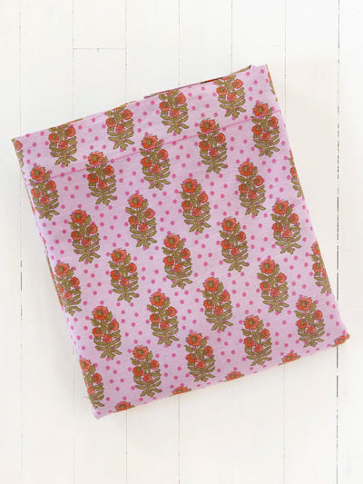 Mix & Match Cotton Flat Sheet - Pink Polka Dot-view 1