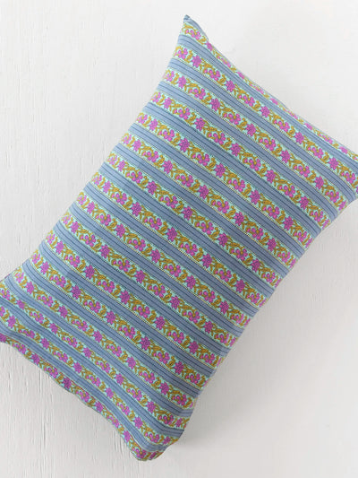 Mix & Match Cotton Pillowcase, Single - Indigo Vines-view 1