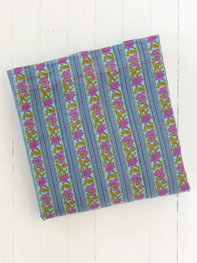 Mix & Match Cotton Flat Sheet - Indigo Vines-view 1