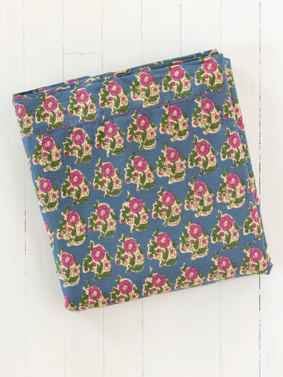 Mix & Match Cotton Flat Sheet - Denim Fields-view 1