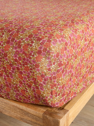 Mix & Match Cotton Fitted Sheet - Groove Floral Garden-view 1