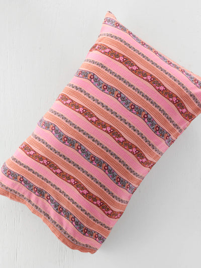 Mix & Match Cotton Pillowcase, Single - Retro Ribbons Rose-view 1