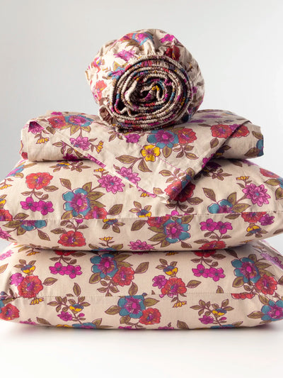 Sooo Soft Cotton Sheet Set - Enchanted Wildflowers Cream-view 1