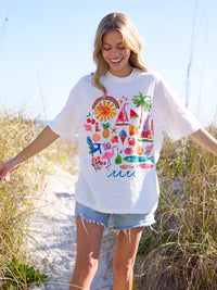 Life Is A Canvas Cotton Tee - Summer Icons-view 1